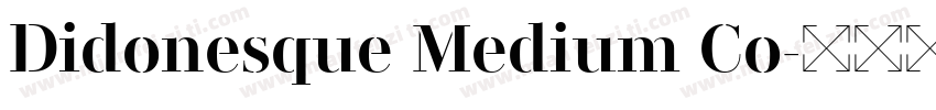 Didonesque Medium Co字体转换
